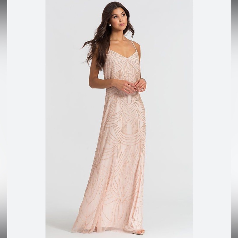 Adrianna Papell Beaded Blouson Gown